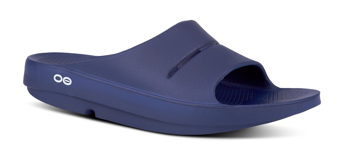 OOFOS Men&#39;s OOahh Slide - Navy