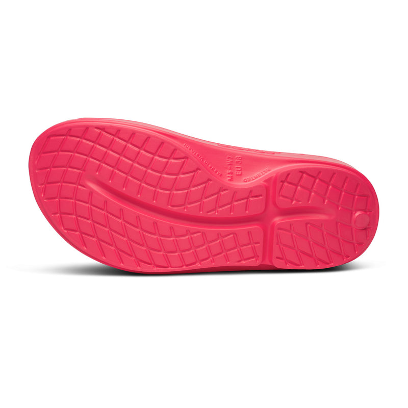 OOFOS Women's OOahh Slide - Neon Berry Breeze
