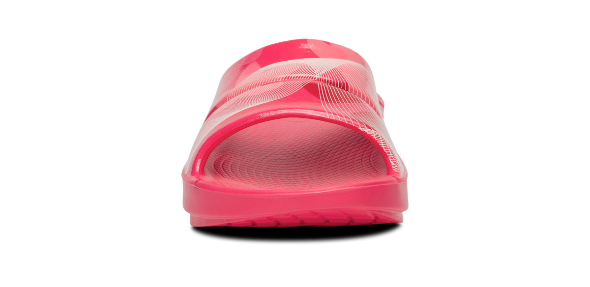 OOFOS Women&#39;s OOahh Slide - Neon Berry Breeze