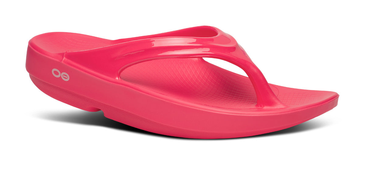 OOFOS Women&#39;s OOlala Thong - Neon Berry
