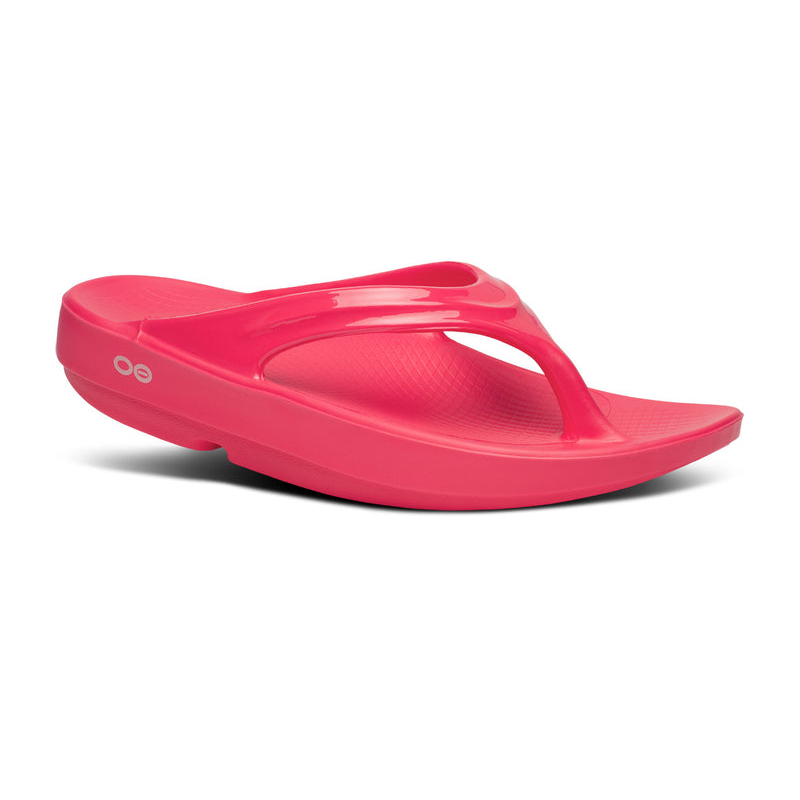 OOFOS Women's OOlala Thong - Neon Berry