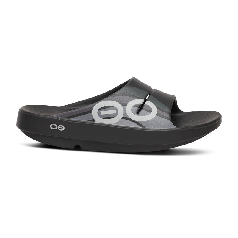 OOFOS Women's OOahh Sport Slide - Black Wave