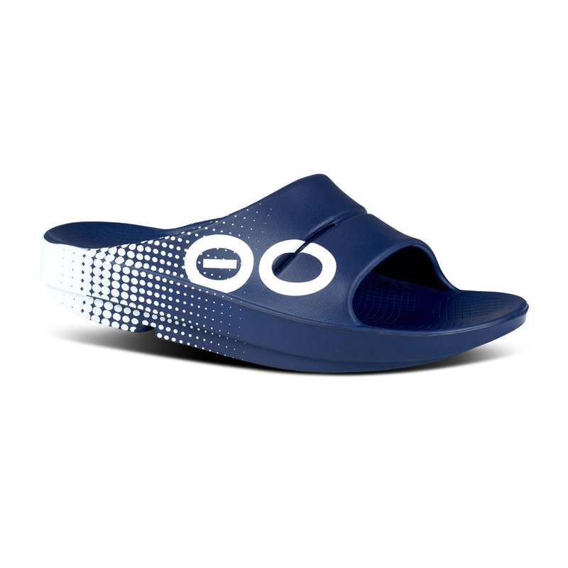OOFOS Men's OOahh Sport Slide - Navy Matrix