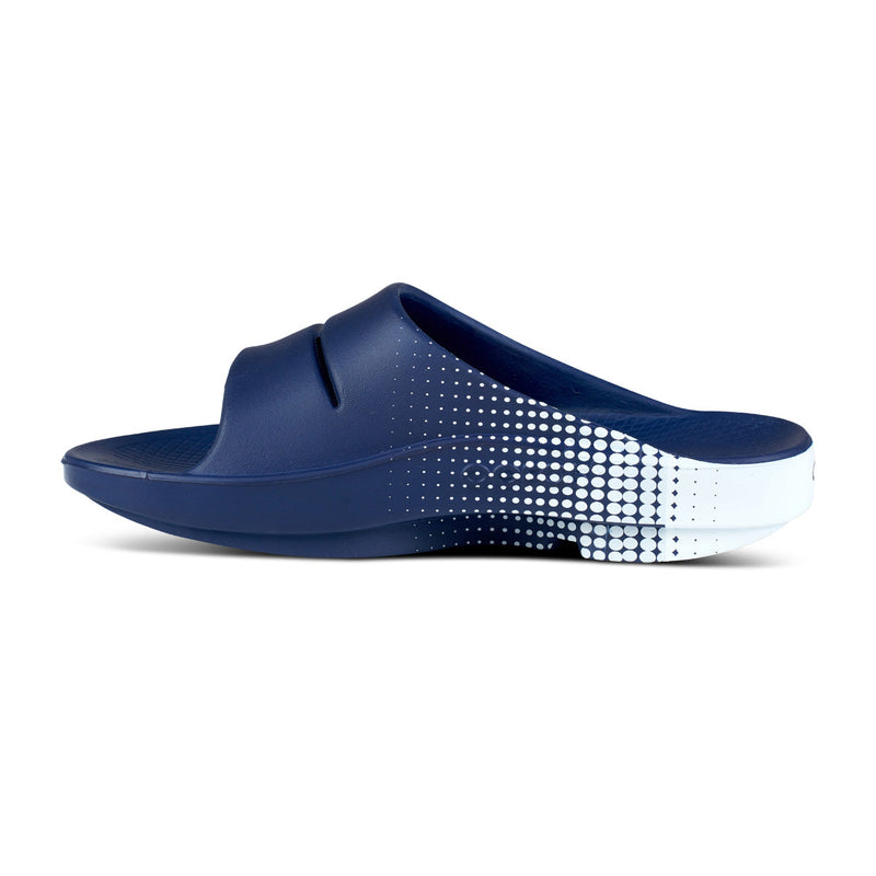 OOFOS Women's OOahh Sport Slide - Navy Matrix