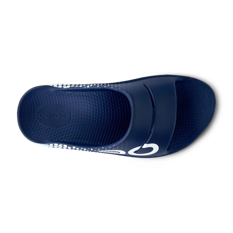 OOFOS Women's OOahh Sport Slide - Navy Matrix