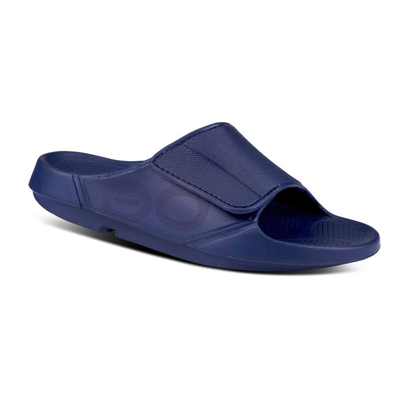 OOFOS Men's OOahh Sport Flex Slide - Navy