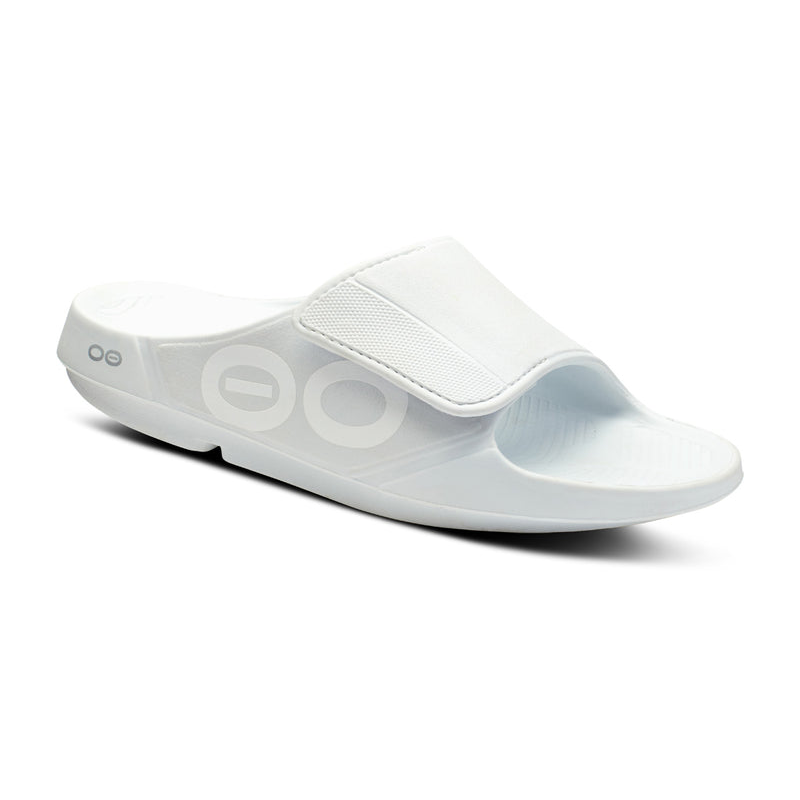 OOFOS Men's OOahh Sport Flex Slide - White