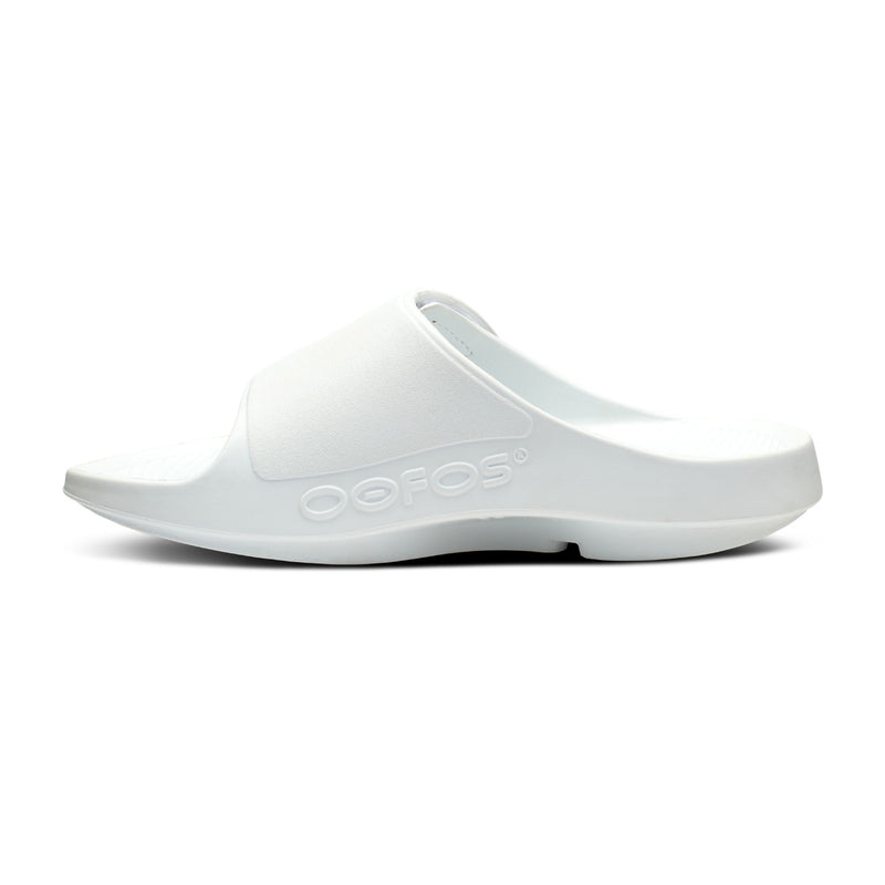 OOFOS Women's OOahh Sport Flex Slide - White