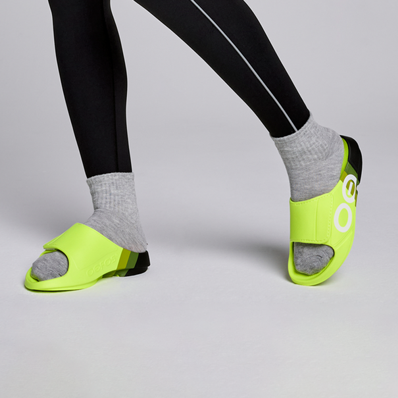 OOFOS Women's OOahh Sport Flex LTD Edition Slide - Electro Rally