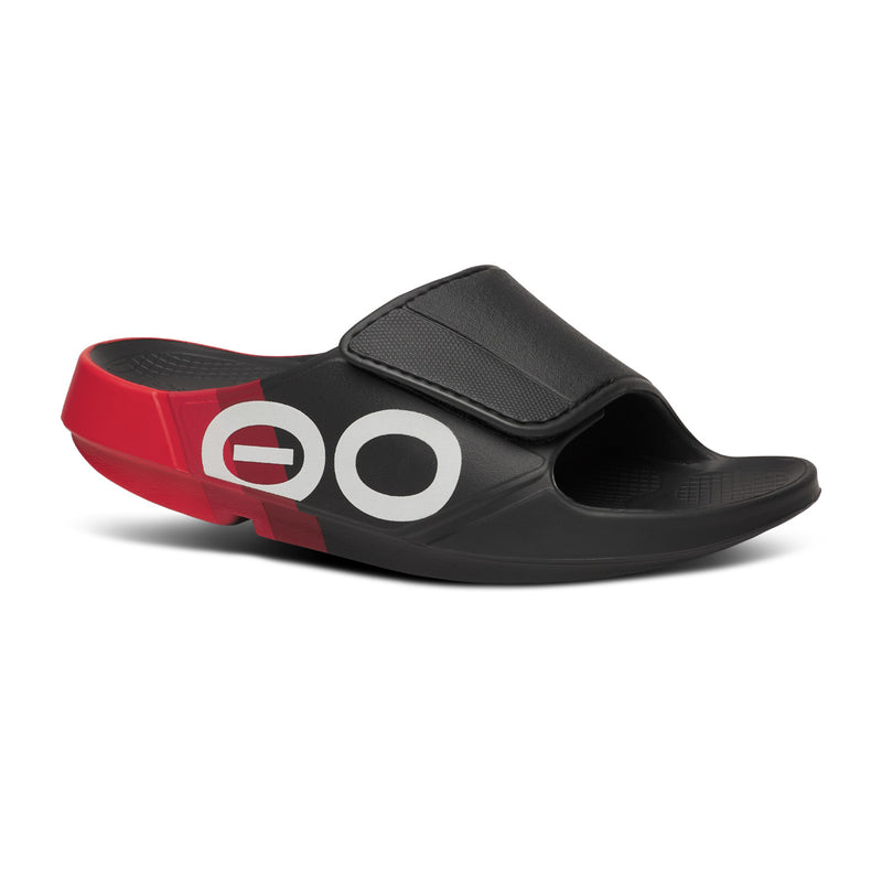 OOFOS Men's OOahh Sport Flex LTD Edition Slide - Fire Rally