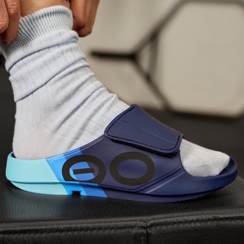 OOFOS Women's OOahh Sport Flex LTD Edition Slide - Sky Rally