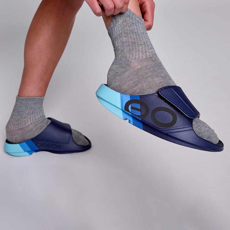 OOFOS Women's OOahh Sport Flex LTD Edition Slide - Sky Rally