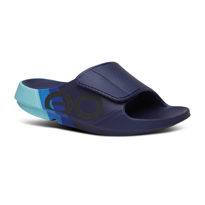 OOFOS Men's OOahh Sport Flex LTD Edition Slide - Sky Rally