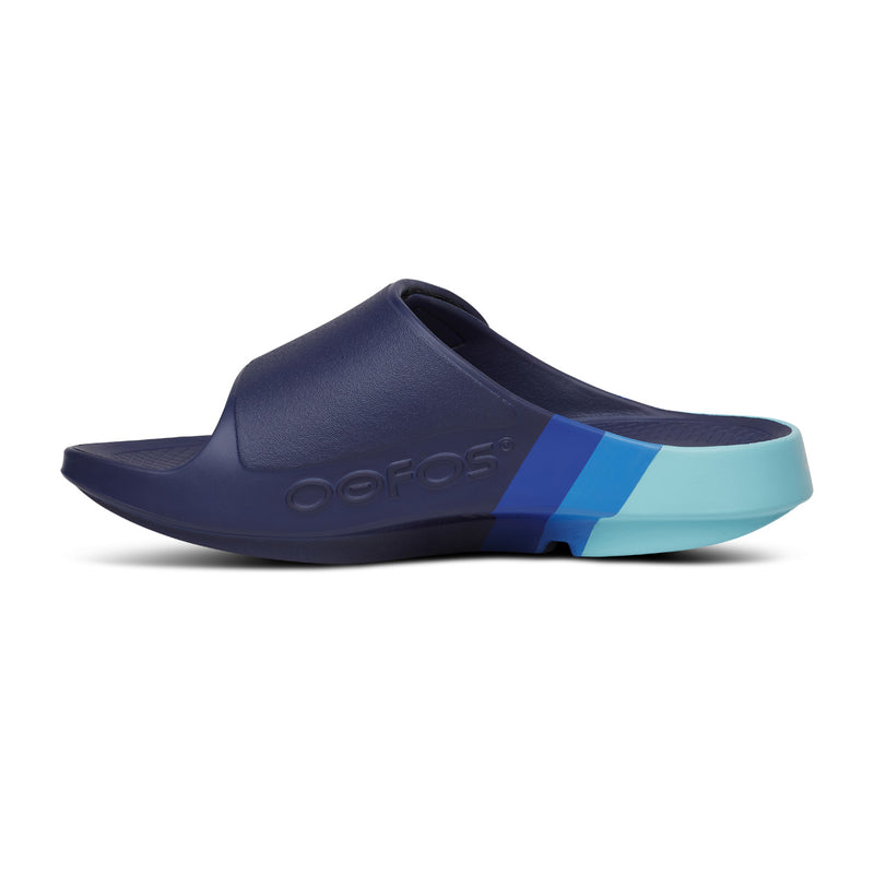 OOFOS Men's OOahh Sport Flex LTD Edition Slide - Sky Rally