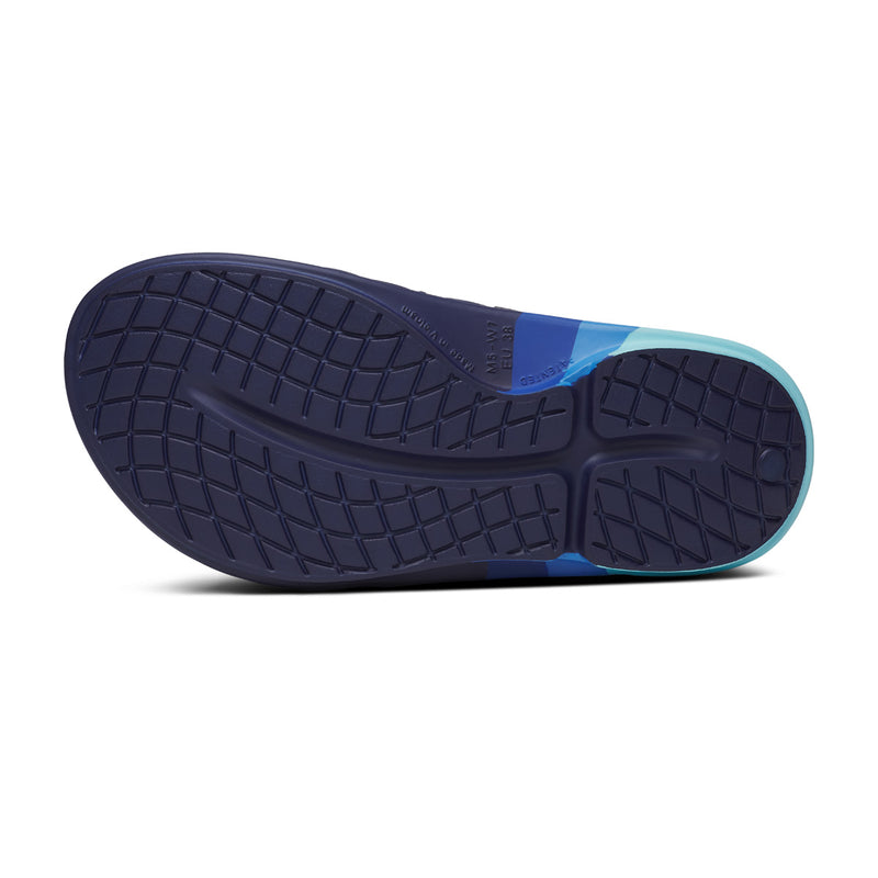 OOFOS Men's OOahh Sport Flex LTD Edition Slide - Sky Rally
