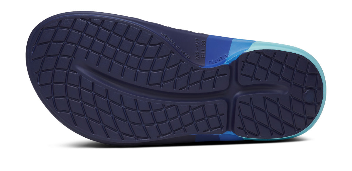 OOFOS Men&#39;s OOahh Sport Flex LTD Edition Slide - Sky Rally