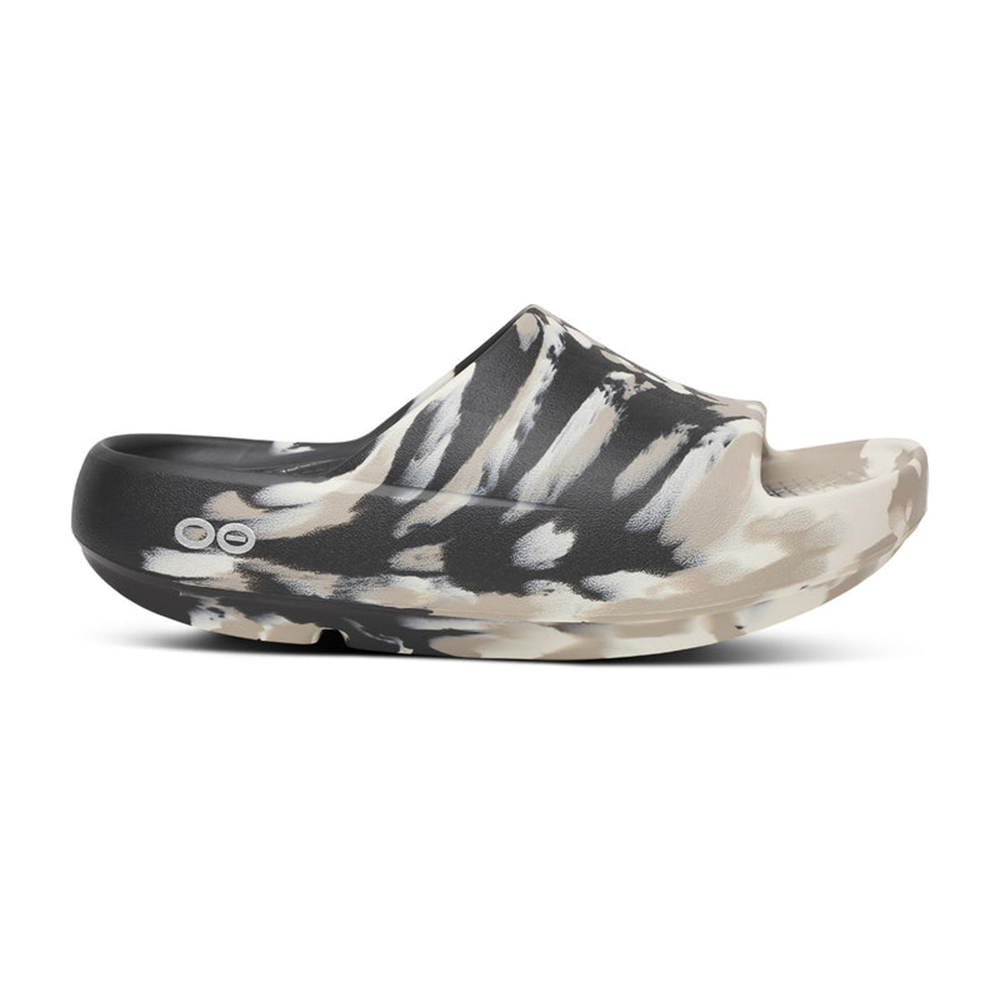 OOFOS Men's OOahh PLUS - Marble Black Nomad