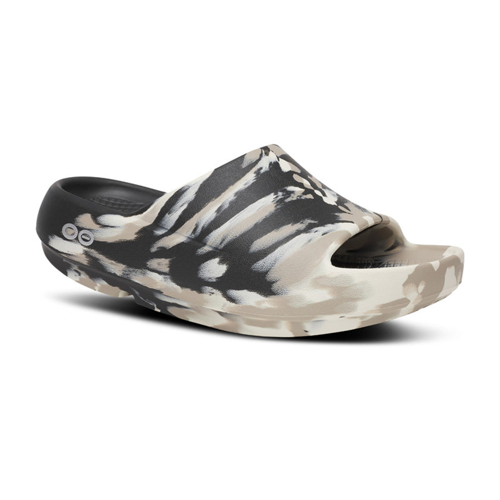 OOFOS Men's OOahh PLUS - Marble Black Nomad