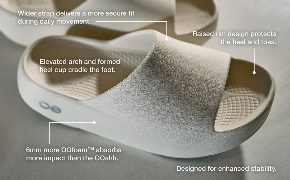 OOFOS Men's OOahh Plus - Chalk