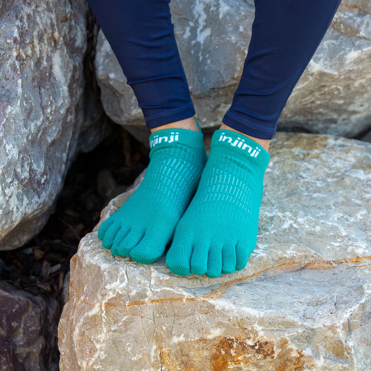 Injinji RUN Womens Lightweight No-Show Running Socks