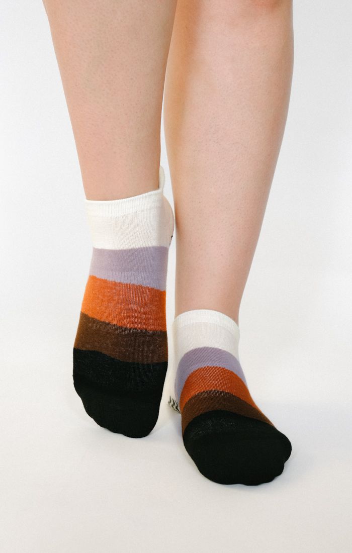Pointe Studio Layered Stripe Full Foot Grip Sock