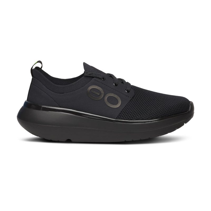 OOFOS Women's OOmy Stride Shoe - Black/Black