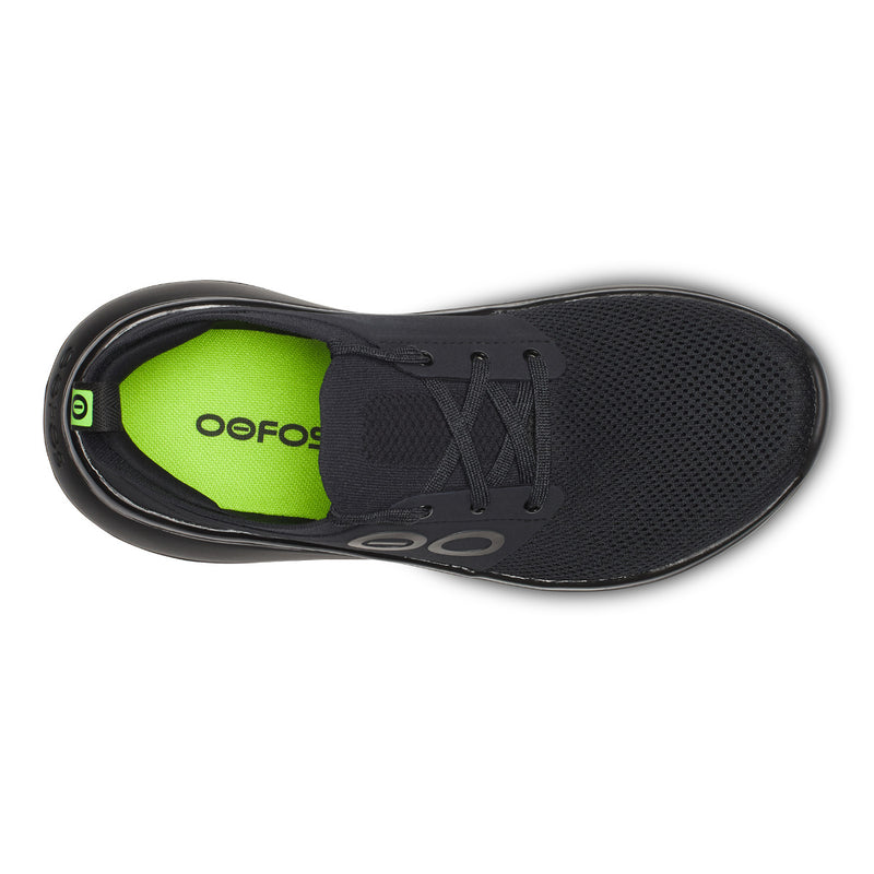 OOFOS Women's OOmy Stride Shoe - Black/Black