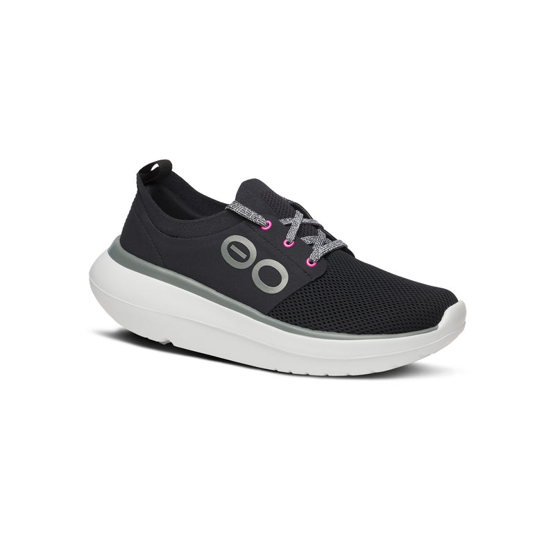 OOFOS Women's OOmy Stride Shoe - White/Black