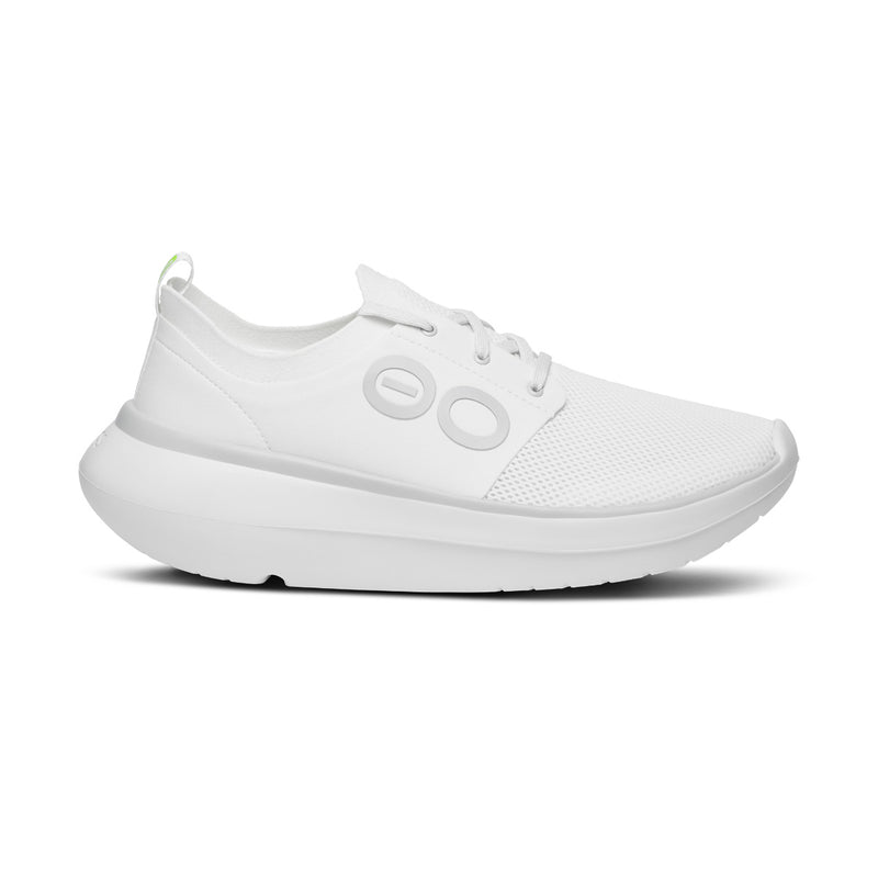 OOFOS Men's OOmy Stride Shoe - White/Black