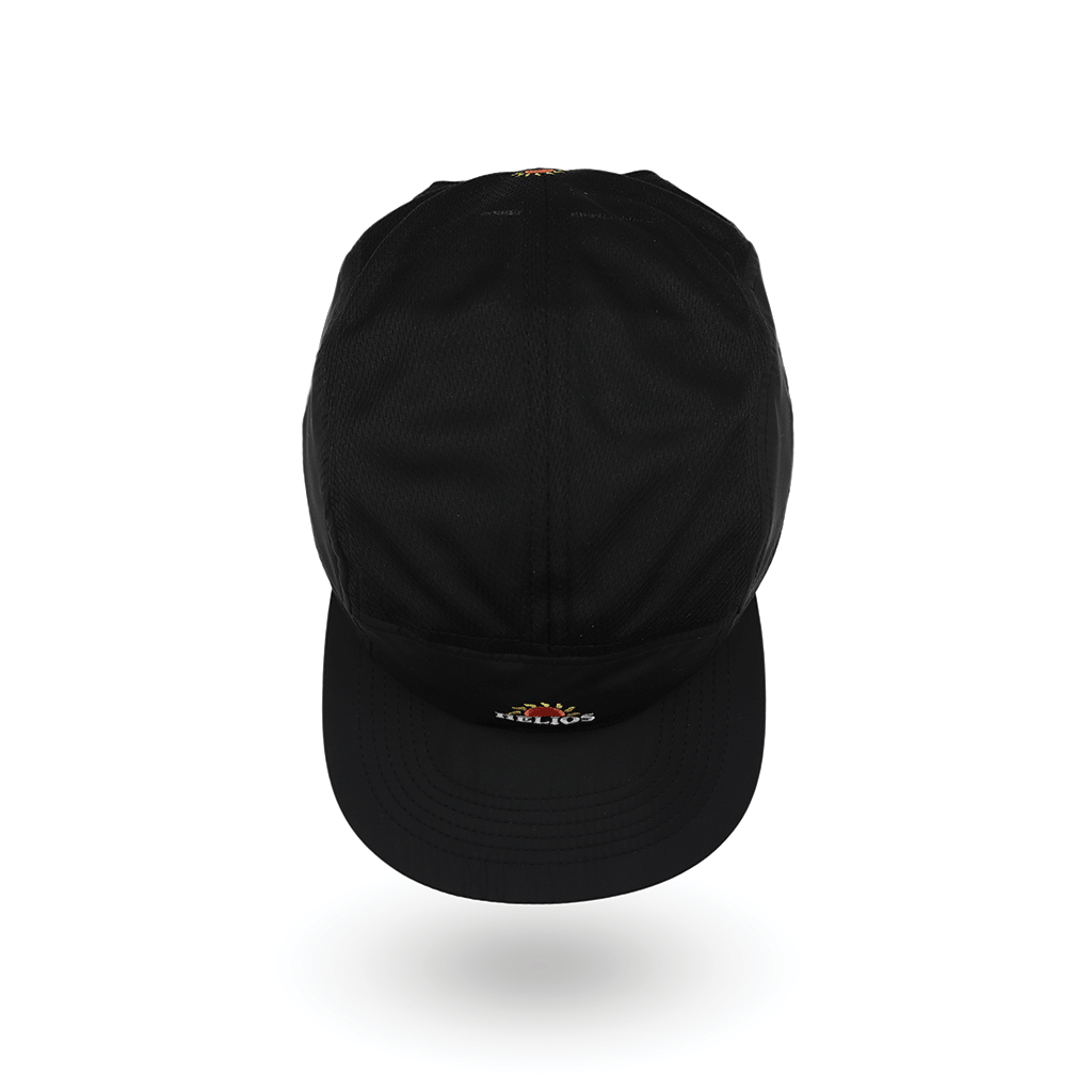 Helios Headwear Ultralight 7 Panel Soft Brim Cap - Black
