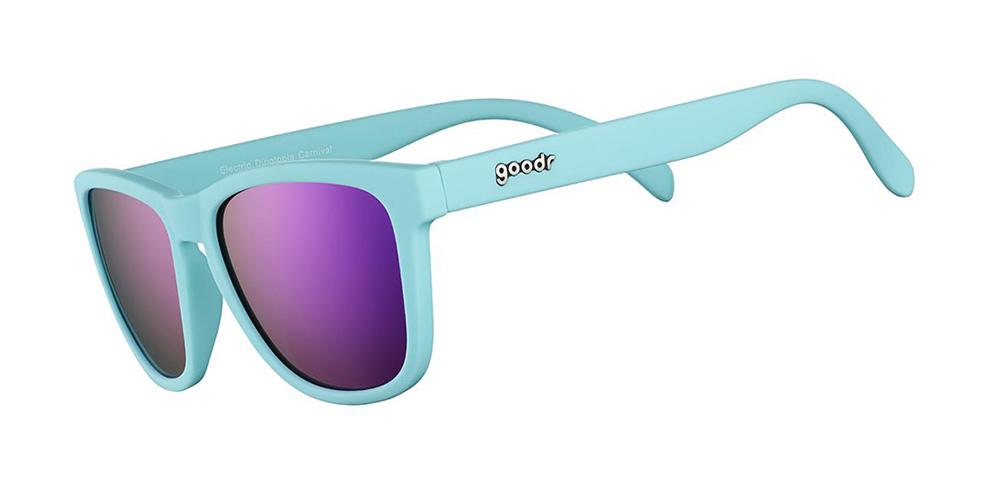 Goodr OG Active Sunglasses - Electric Dinotopia Carnival