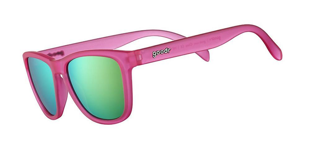 Goodr OG Active Sunglasses - Flamingos on a Booze Cruise