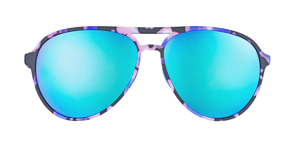 Goodr Mach G Active Sunglasses: Flamites, God of Flamingos