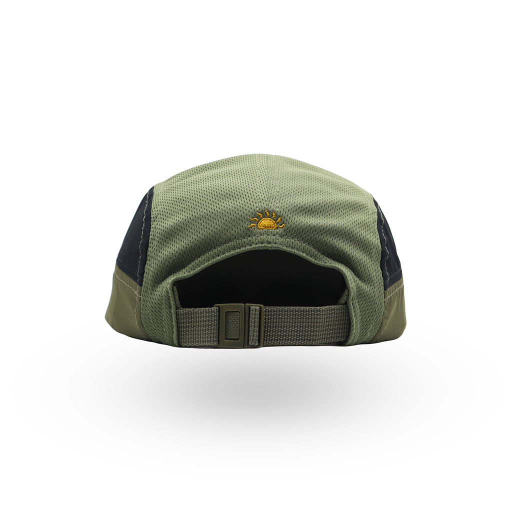 Helios Headwear Ultralight 7 Panel Soft Brim Cap - Olive Charcoal