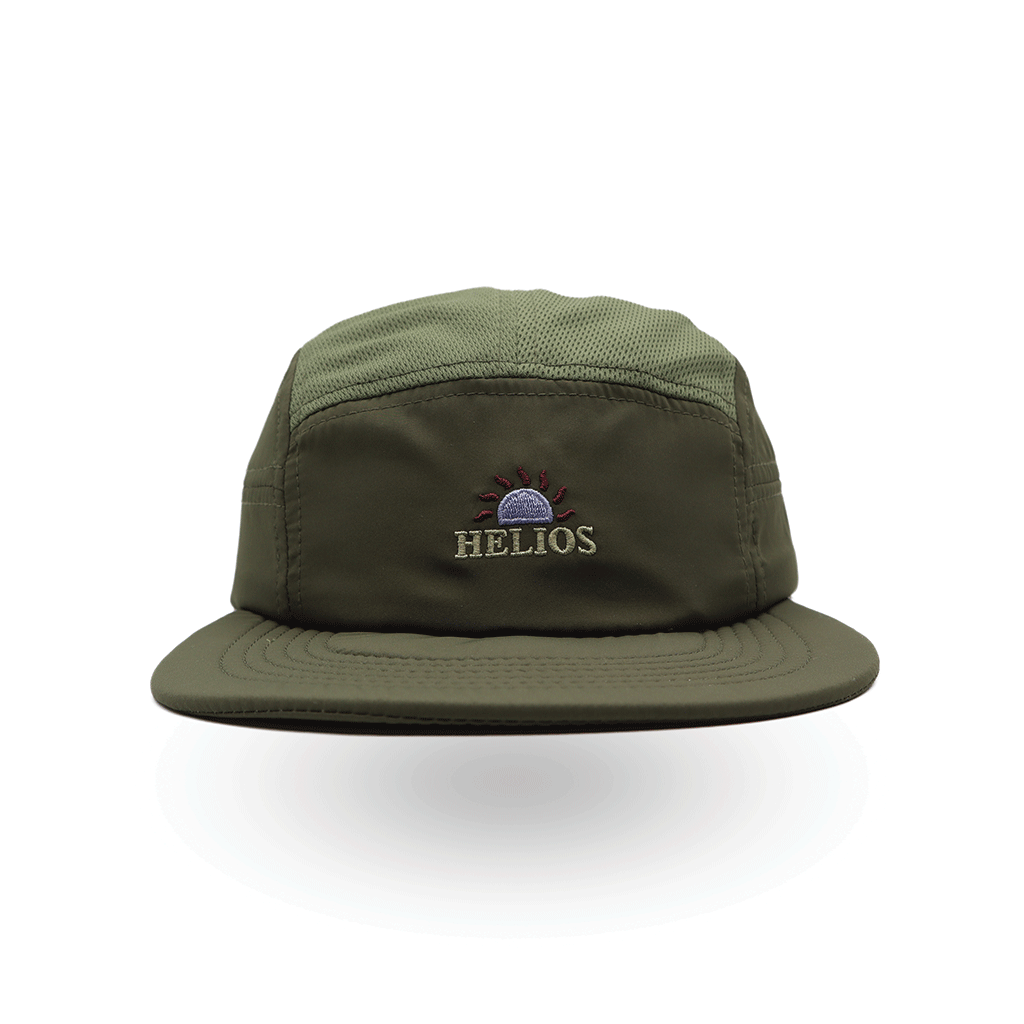 Helios Headwear Ultralight 7 Panel Soft Brim Cap - Olive