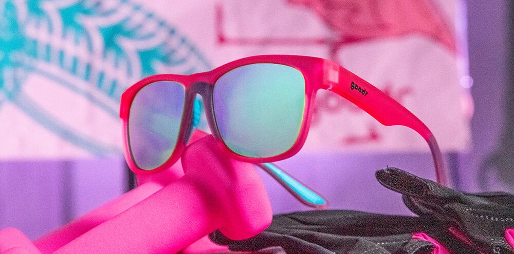 Goodr BFG Active Sunglasses - Do You Even Pistol, Flamingo