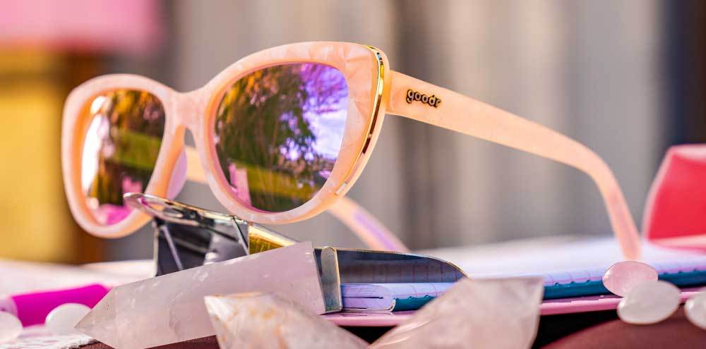 SALE: Goodr Runway Active Sunglasses - Rose Quartz Bypass