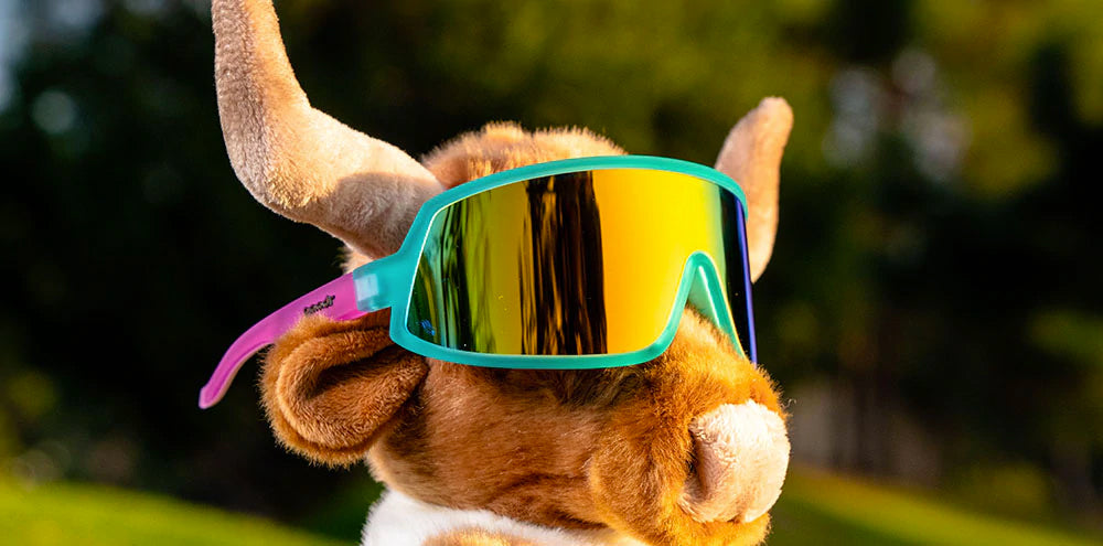 Goodr Wrap G Active Sunglasses - Save A Bull, Ride A Rodeo Clown