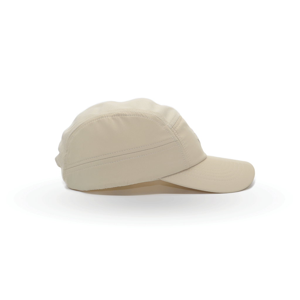 Helios Ultralight 7 Panel Firm Brim Running Cap - Tan