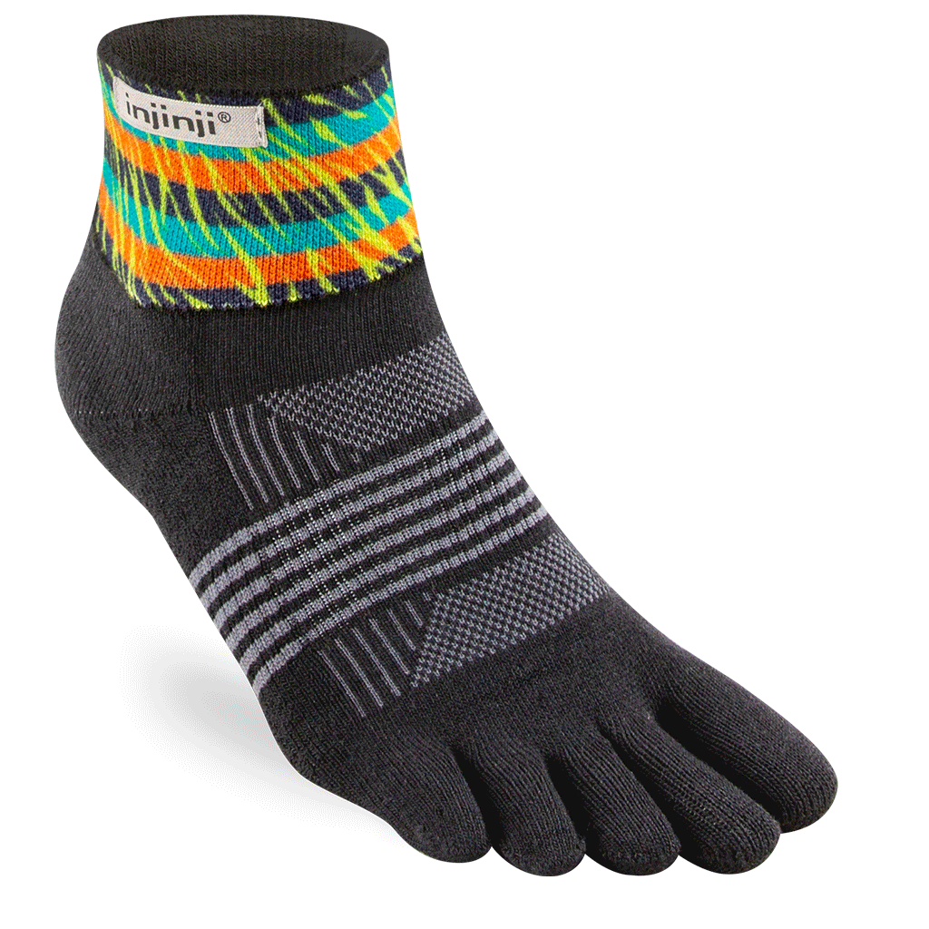 Injinji Spectrum Womens Trail Midweight Mini-Crew Running Socks