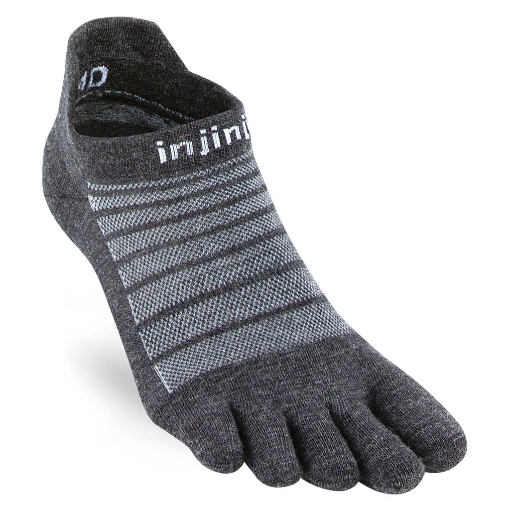 Injinji RUN Lightweight No-Show Wool Running Socks