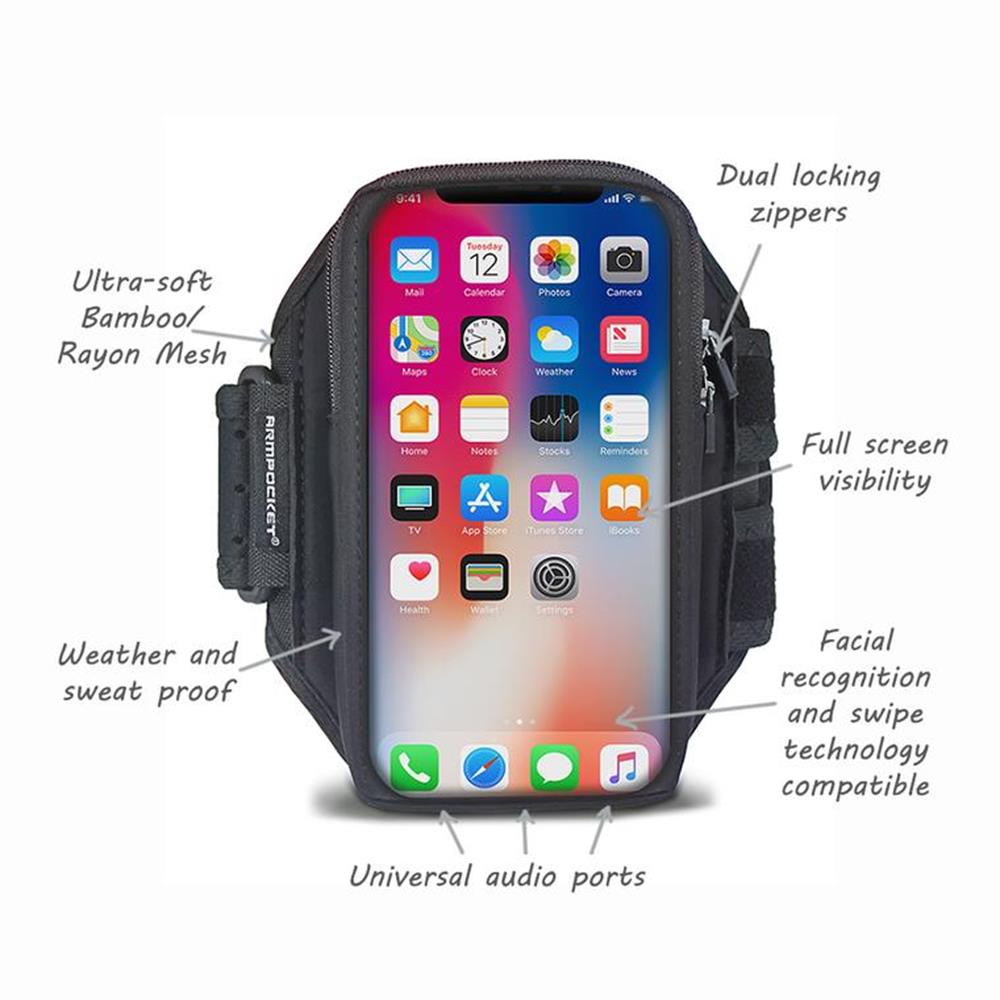 Armpocket X Plus armband for iPhone 15 Pro Max/ 15 Plus/ 14 Pro Max, Galaxy S23 Ultra/S22 Ultra/Note 20, and large full screen devices