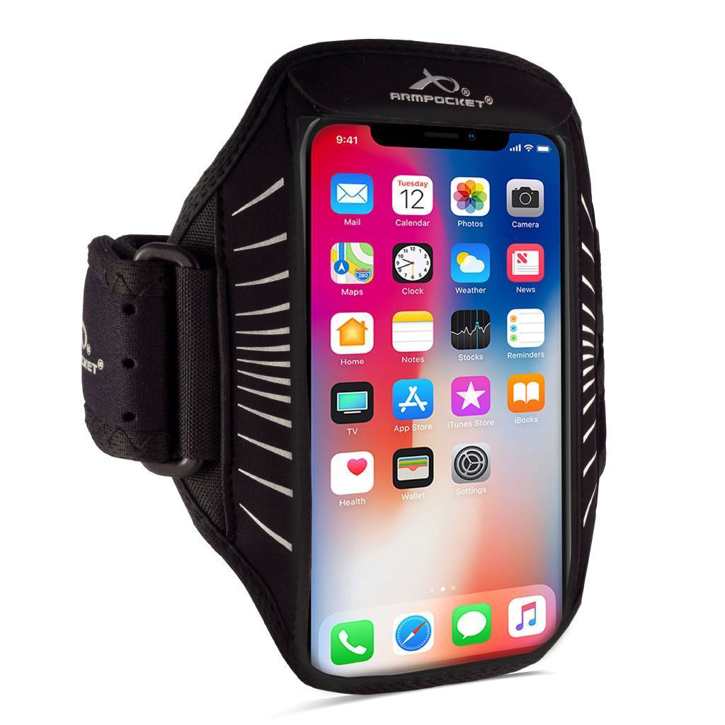 Armpocket Racer Edge, thin armband for iPhone 15/15 Pro/14/14 Pro/13/13 Pro, Galaxy S22/S21/S20 and other full-screen devices