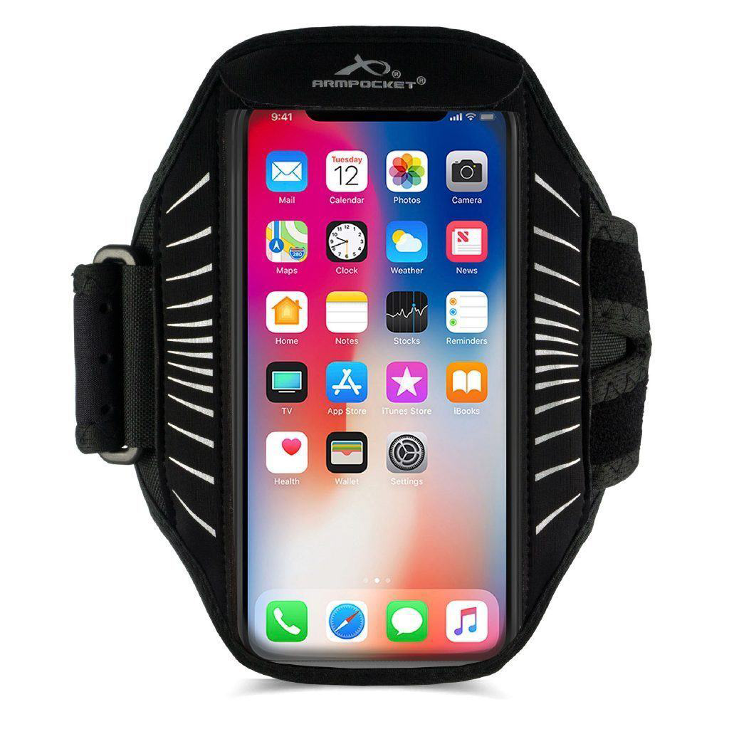 Armpocket Racer Edge, thin armband for iPhone 15/15 Pro/14/14 Pro/13/13 Pro, Galaxy S22/S21/S20 and other full-screen devices
